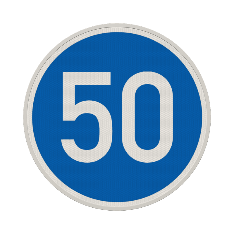 Verkehrszeichen 275-50 - Mindestgeschwindigkeit 50 km/h