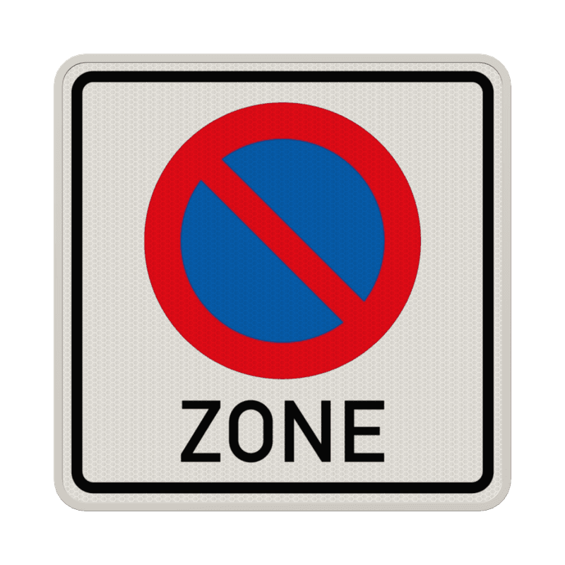 Verkehrszeichen 290.1- Beginn eingeschränkten Halteverbots Zone