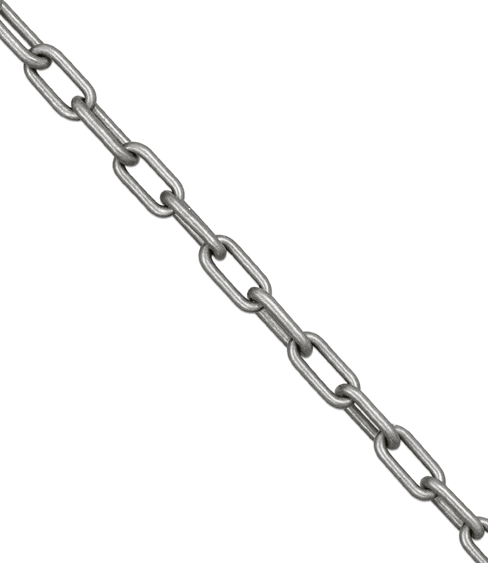 Stalen ketting verzinkt DIN 763 6×42 mm - lengte 10 meter