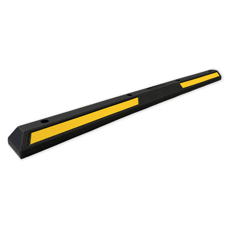 Butée de parking TS-ECO en caoutchouc recyclé jaune réfléchissant – 200 cm