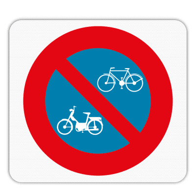 Vlak terreinbord 119x109mm - Pictogram (Brom-)fietsen stallen