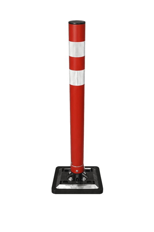 Rode afzetpaal Ø60mm – flexibele verkeerspaal