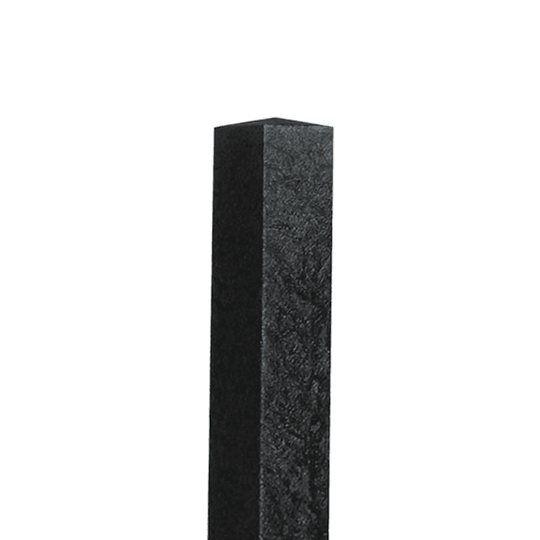 Délinéateur noir 1250 mm en plastique recyclé avec ancrage au sol