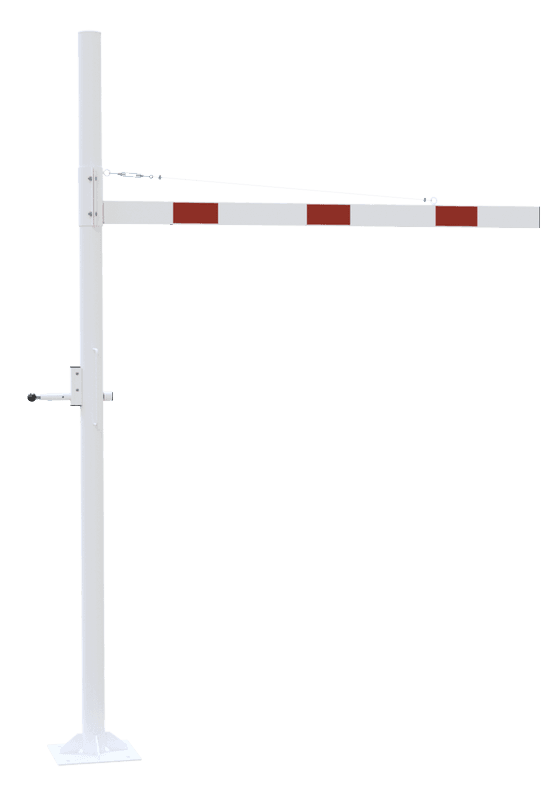 Limiteur de hauteur variable 1,8 - 2,8 mètres - Horizontal et rotatif en une pièce - Montage dans le sol