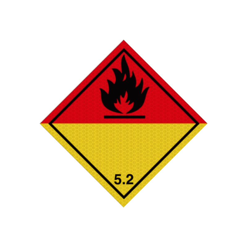 Pictogram ADR 5.2 - Organische peroxiden - reflecterend
