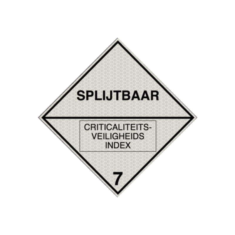 Pictogram ADR 7E - Splijtbare stoffen - reflecterend