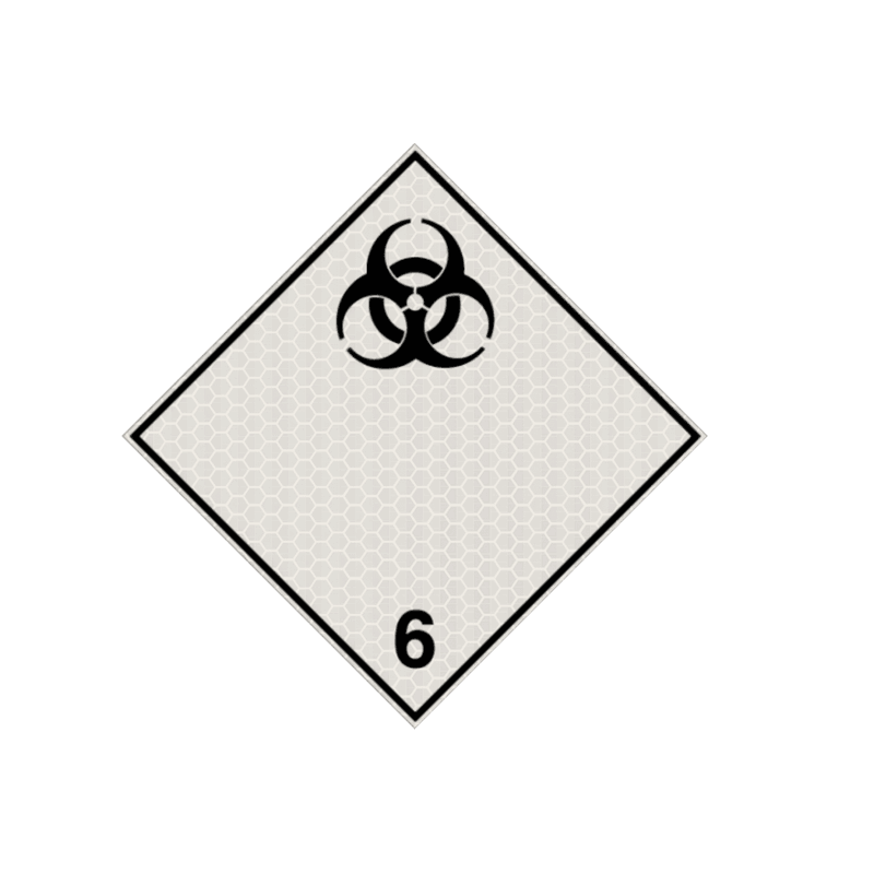 Pictogram ADR 6.2 - Besmettelijke stoffen - reflecterend