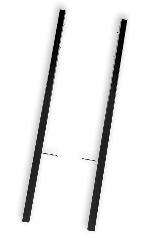 Montants TS3 (30x30mm) - Aluminium brossé - kit de 2 pièces