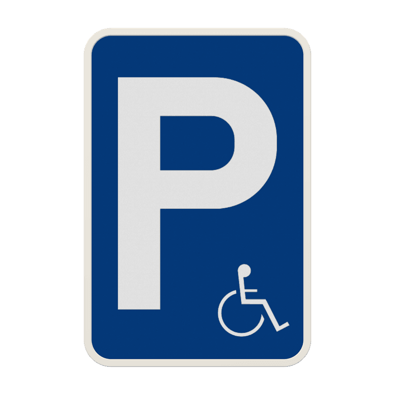 Panneau G2000 - E9a - Stationnement réservé aux véhicules utilisés par des personnes handicapées