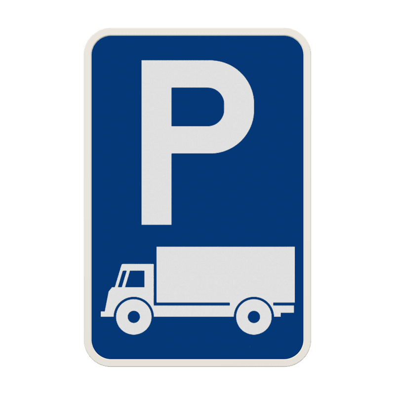 Panneau G2000 - E9c - Stationnement réservé aux camionnettes et camions
