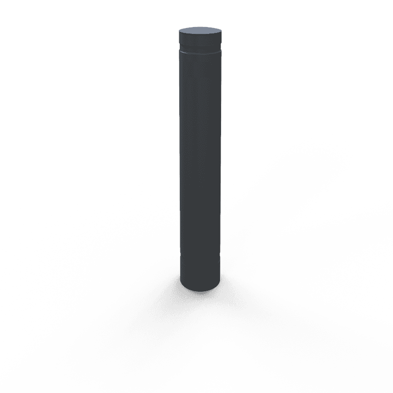 Trottoirpaal TS-NERO aluminium Ø100 of Ø120mm antracietgrijs