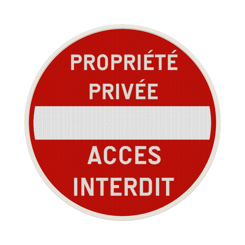 Panneau de signalisation - C1 - Propriété privée - Accès interdit