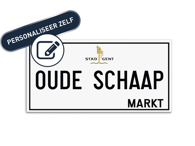 Personaliseerbaar straatnaambord Gent