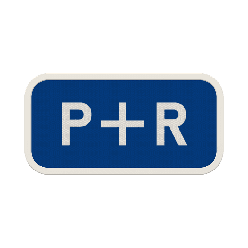Panneau G2000 - G type VIId - Panneau de signalisation P+R – Parking Relais