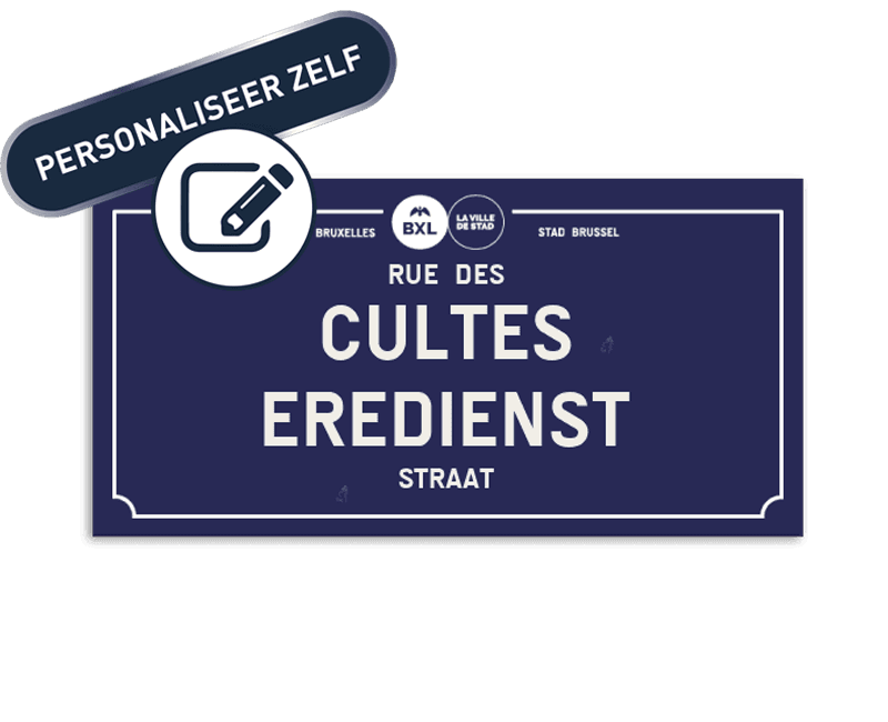 Personaliseerbaar straatnaambord Brussel