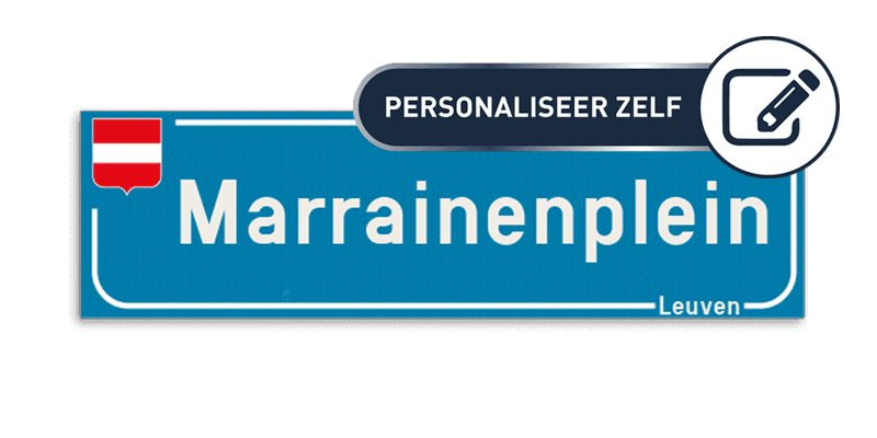 Personaliseerbaar Leuvens straatnaambord