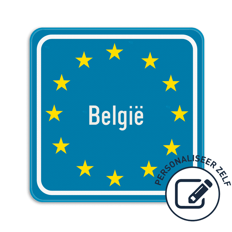 Gepersonaliseerd grensbord Europa SB250