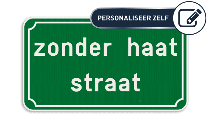 Gepersonaliseerd straatnaambord 