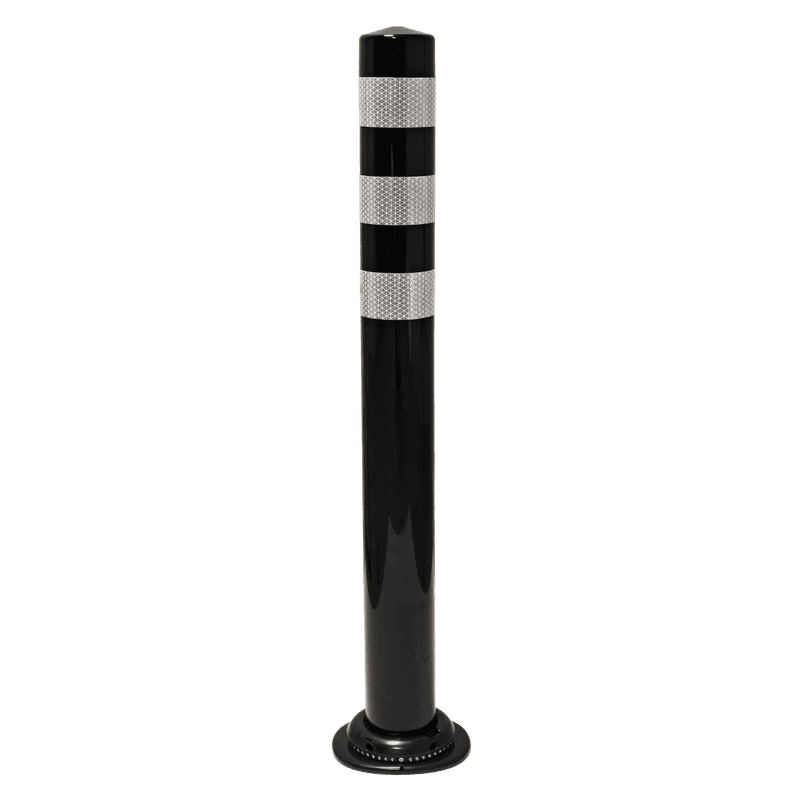 Flexpaal Pole Cone MF Ø80x800mm, verwijderbaar met voetplaat - zwart/wit RA2