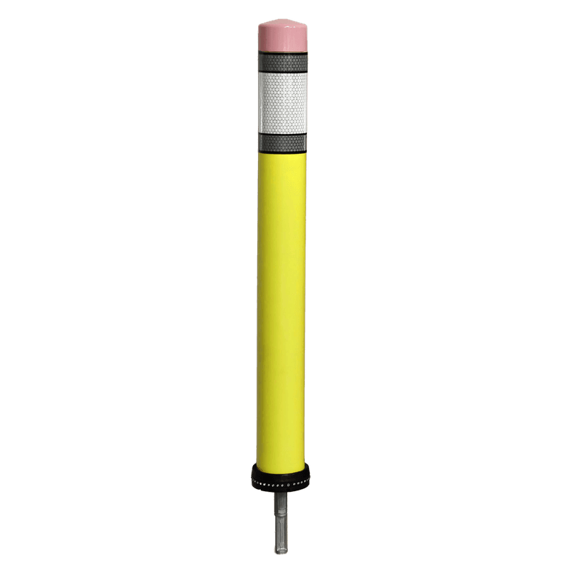 Flexpaal Pole Cone PENCIL Ø80x800mm - geel/wit RA2