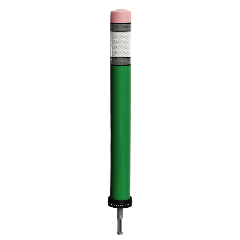 Flexpaal Pole Cone PENCIL Ø80x800mm - groen/wit RA2