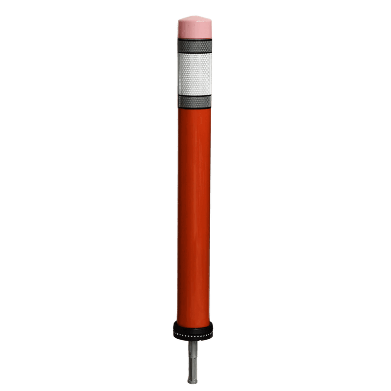 Flexpaal Pole Cone PENCIL Ø80x800mm - rood/wit RA2