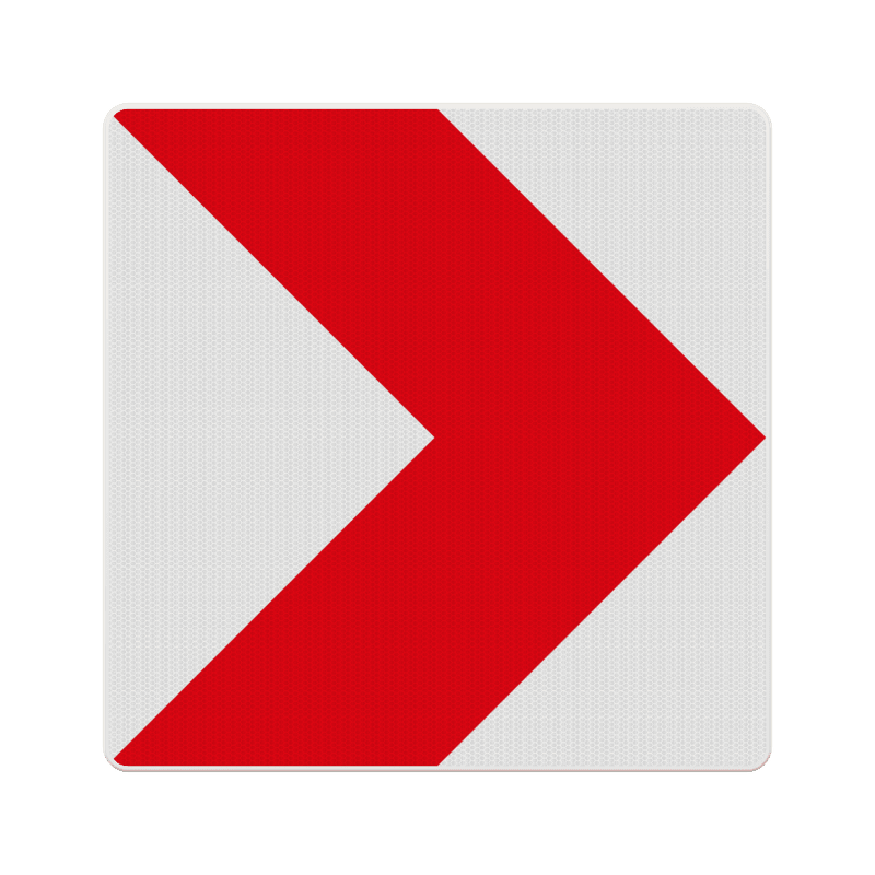 Verkeersbord bochtschild RVV BB12 rechts - reflecterend