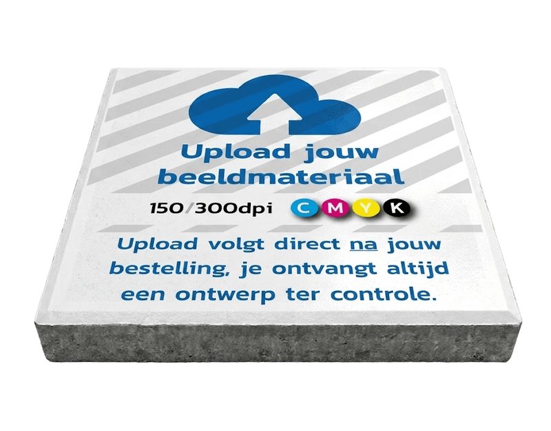 Stoeptegel met logo / eigen ontwerp (TS-ST_LG) - 30x30cm met facetrand