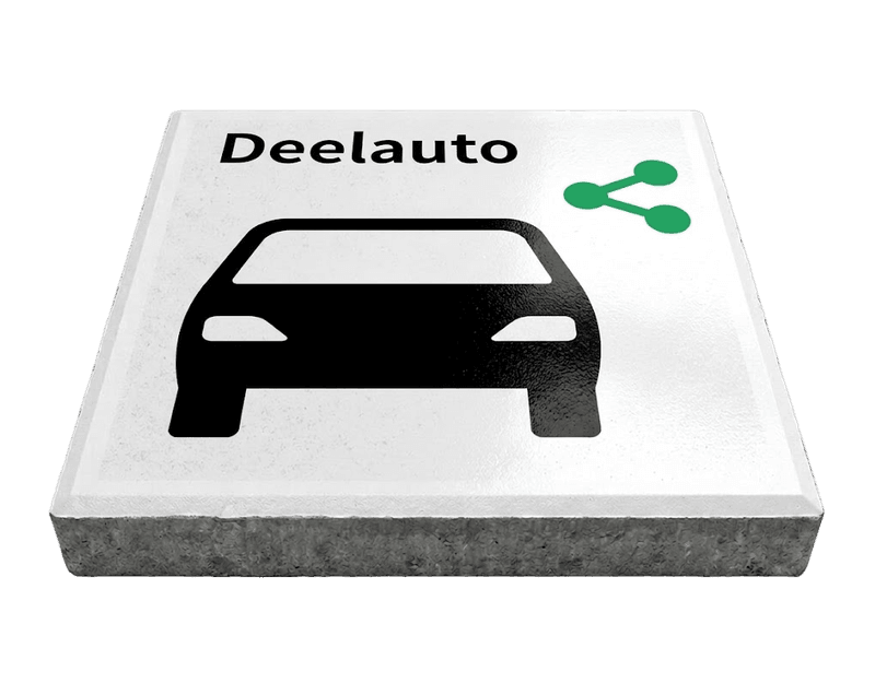 Stoeptegel deelvervoer auto (TS-ST_DVA) - 30x30cm met facetrand