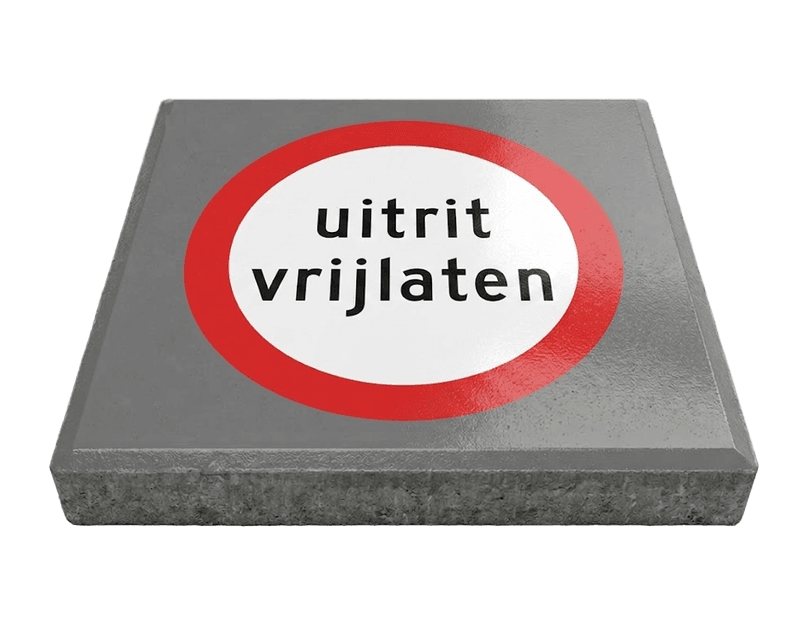 Stoeptegel uitrit vrijlaten (TS-ST_UV) - 30x30cm met facetrand