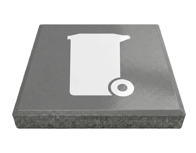 Stoeptegel afval container opstelplaats (TS-ST_ACO) - 30x30cm met facetrand
