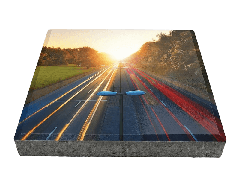 Stoeptegel met foto (TS-ST_FT) - 30x30cm met facetrand