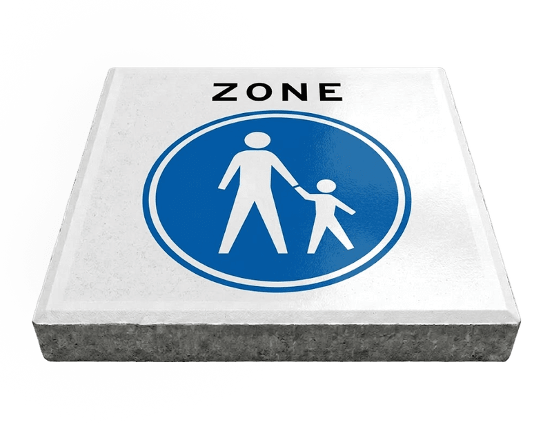 Stoeptegel voetganger zone (TS-ST_VGZ) - 30x30cm met facetrand