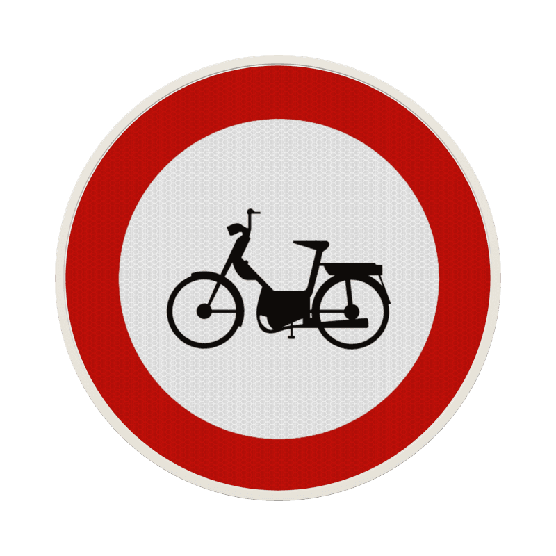 Panneau G2000 - C9 - Accès interdit aux conducteurs de cyclomoteurs