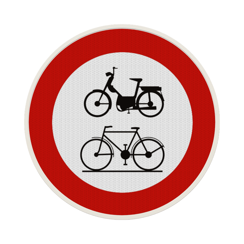 Panneau G2000 - C9 - C11 - Accès interdit aux conducteurs de cyclomoteurs et de bicyclettes