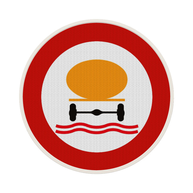 Panneau G2000 - C24c - Accès interdit aux conducteurs de véhicules transportant les marchandises dangereuses de nature à polluer les eaux