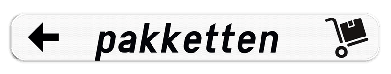 Verkeersbord - pakketten