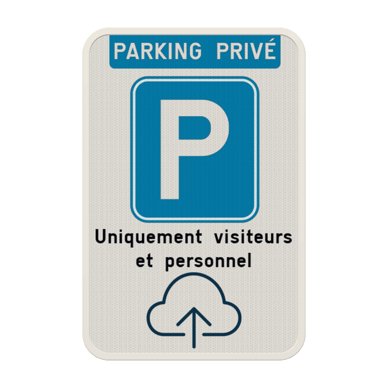 Panneau de stationnement - parking privé avec votre logo