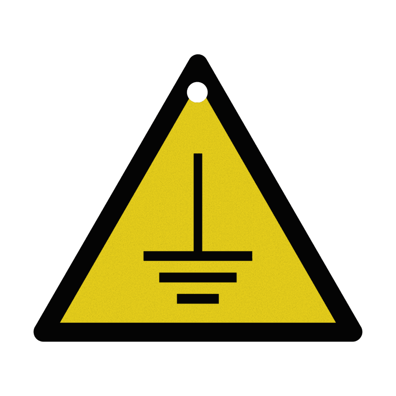 Veiligheidsbord Nordex - Waaschuwing aarding- 120×105mm - Alupanel 2mm