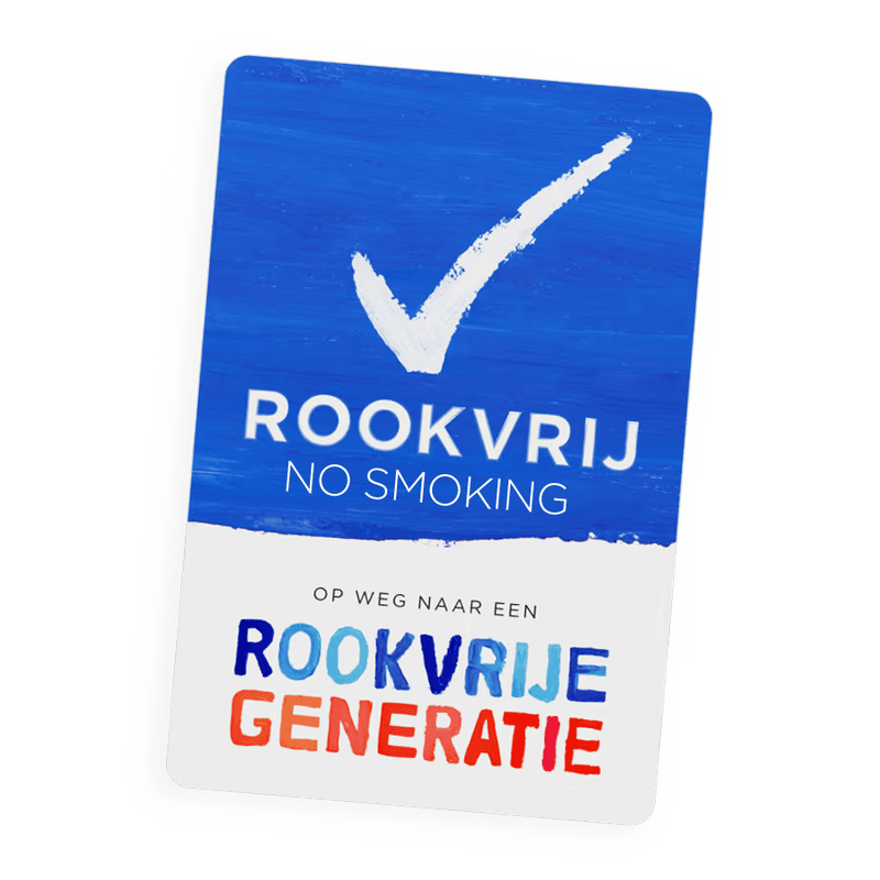 Sticker Rookvrije Generatie tweetalig - reflecterend