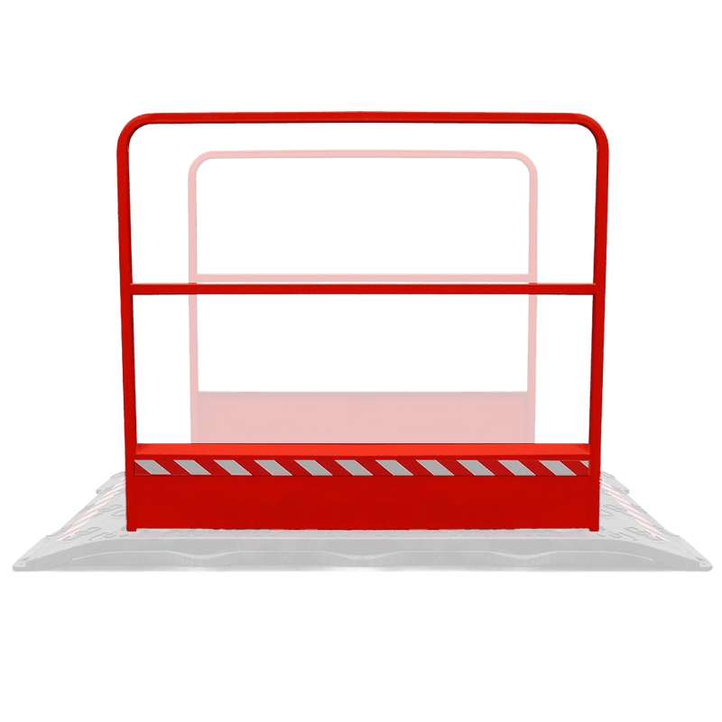 Reling voor kunststof loopbrug - rood - 1700x1000mm