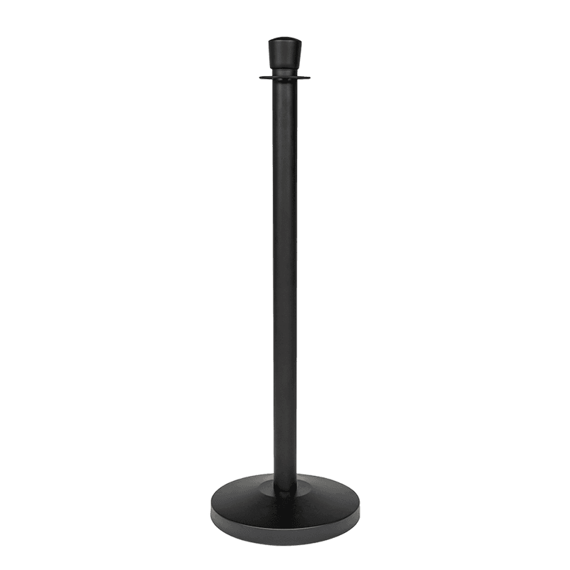 Afzetpaal zwart RVS - voor koordafzetting - 1000mm
