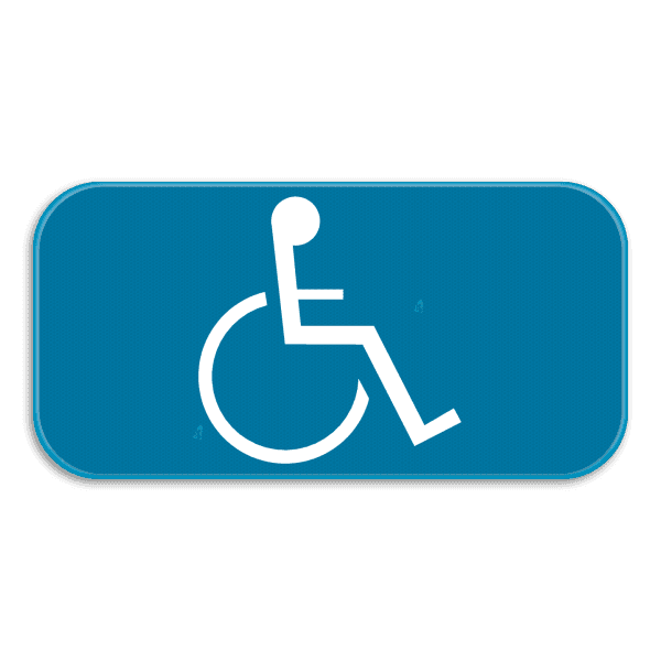 Verkeersbord SB250 G type VIId onderbord - Personen met een handicap - 400x200mm
