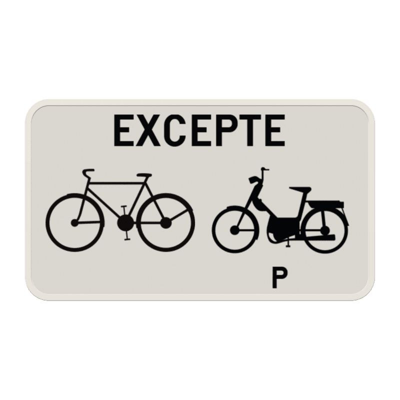 Panneau G2000 - M11 - Excepté bicyclettes et cylcomoteurs