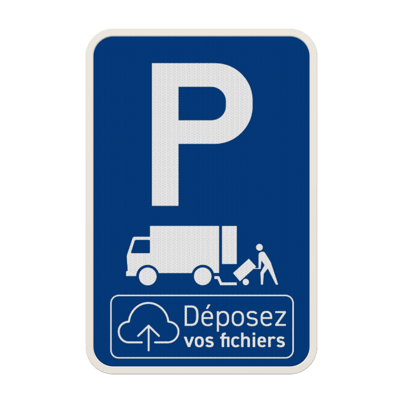 Panneau de stationnement E9c - Votre logo/design