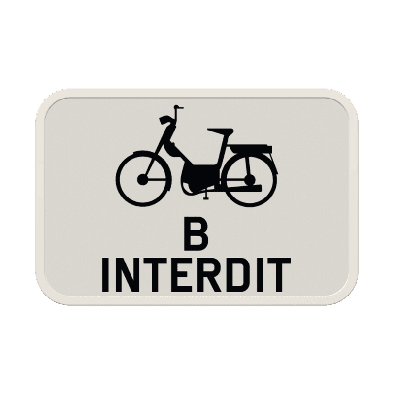 Panneau G2000 - M7 - Interdit aux cyclomoteurs de classe B