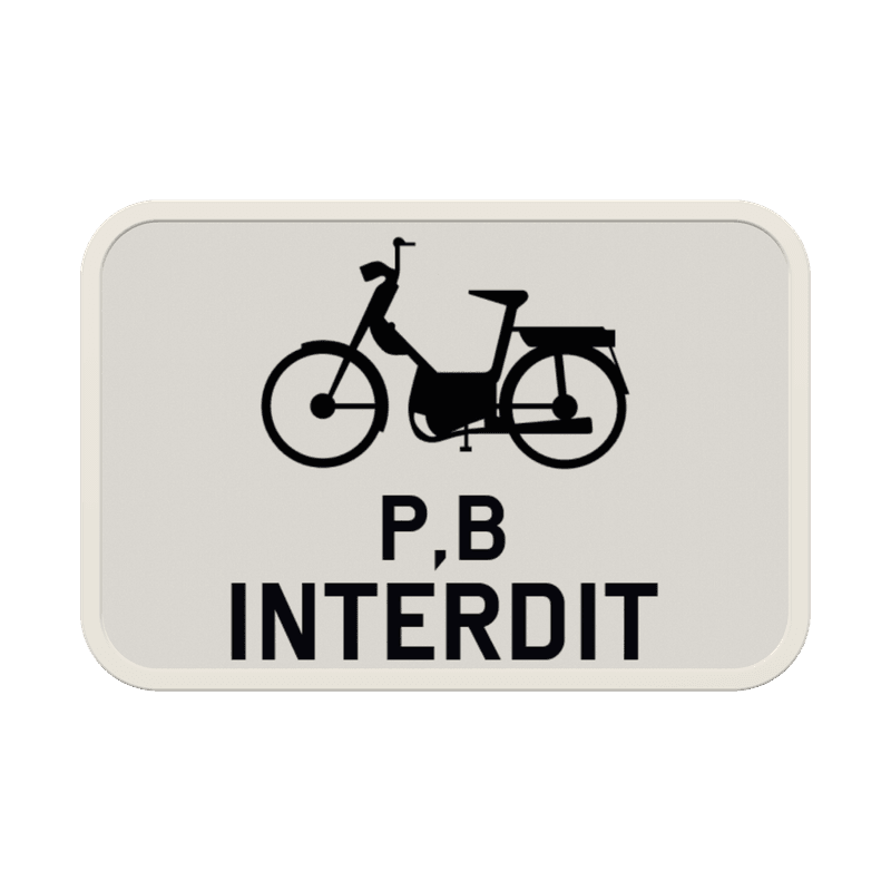 Panneau G2000 - M16 - Interdit aux cyclomoteurs de classe B