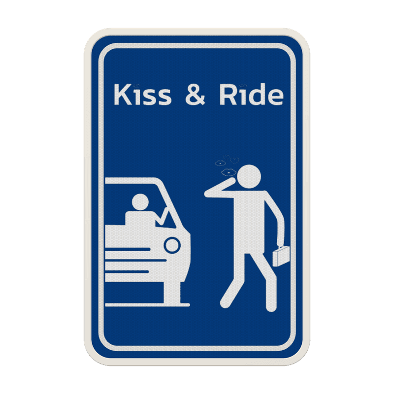 Panneau de stationnement KISS & RIDE