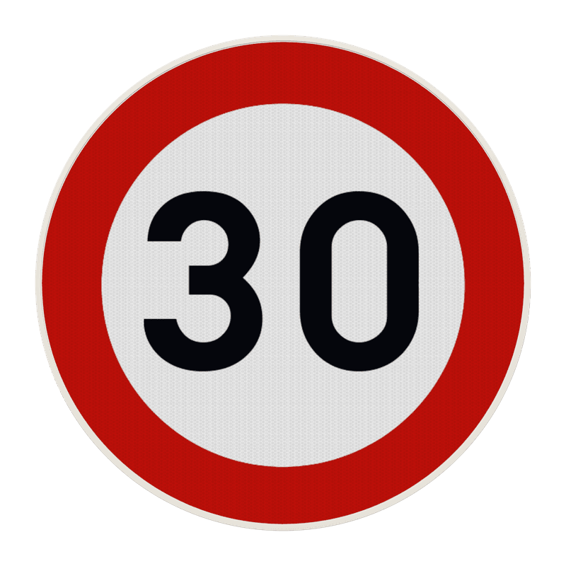 Panneau G2000 - C43 - Vitesse maximale 30 km/h
