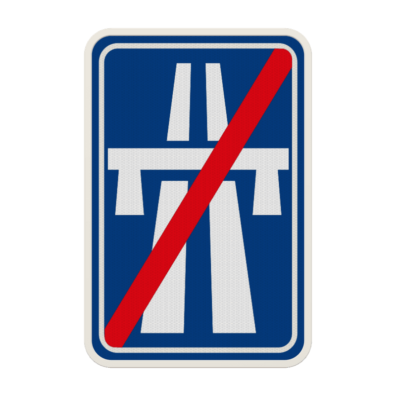Panneau G2000 - F7 - Fin d’autoroute